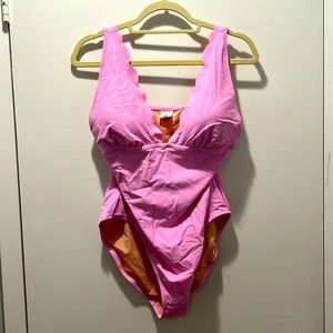EUC J. by J.Crew pink one piece swimsuit size XL